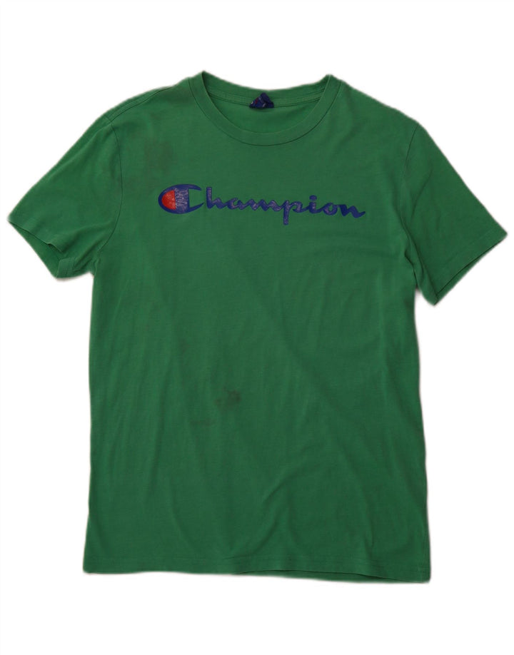 CHAMPION Ανδρικό γραφικό T-Shirt Top Μικρό Πράσινο