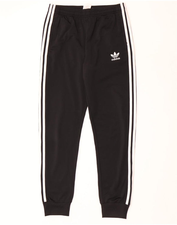 Adidas Boys Tracksuit Trousers Joggers 13-14 Years Black Polyester