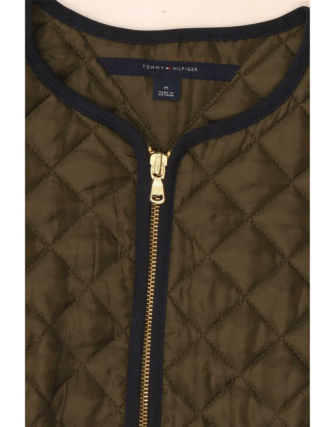 Tommy Hilfiger Γυναικείο Καπιτονέ Gilet UK 12 Medium Khaki Polyester