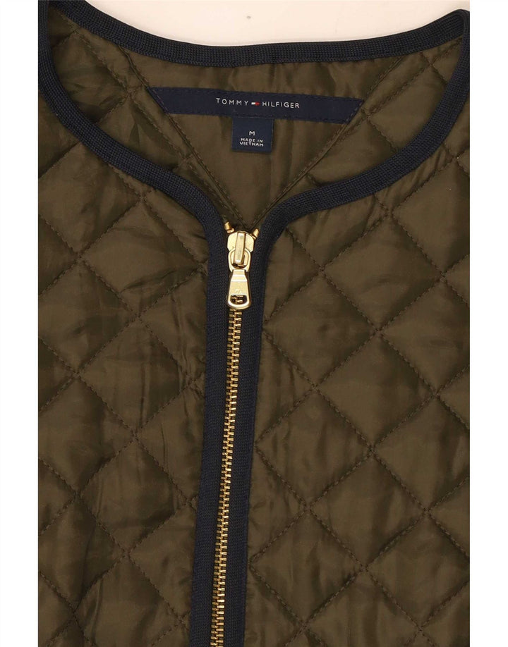 Tommy Hilfiger Γυναικείο Καπιτονέ Gilet UK 12 Medium Khaki Polyester