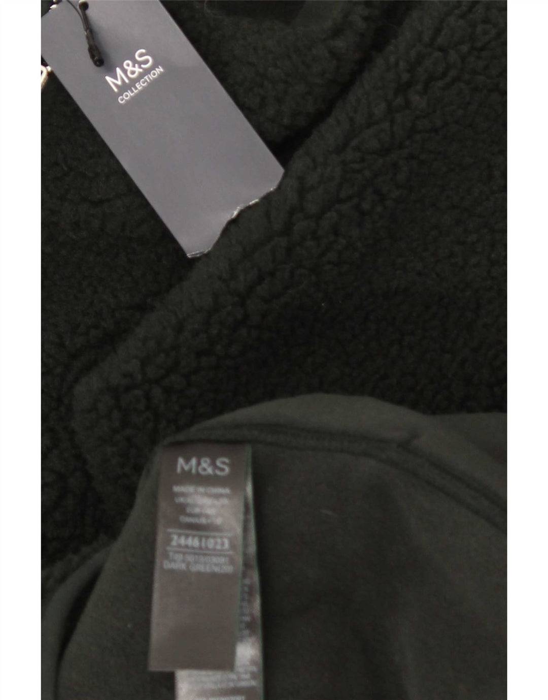 Marks & Spencer Γυναικείο Fleece Jacket UK 20 2XL Green Polyester