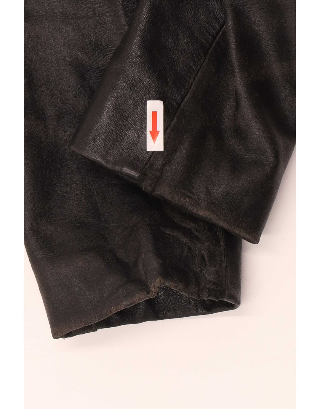 Vintage γυναικείο δερμάτινο σακάκι 3 κουμπιών UK 12 Medium Black