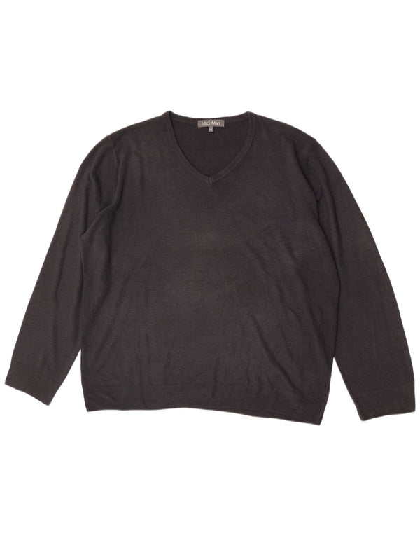 Marks & Spencer Ανδρικό πουλόβερ με λαιμόκοψη 2XL μπλε ακρυλικό