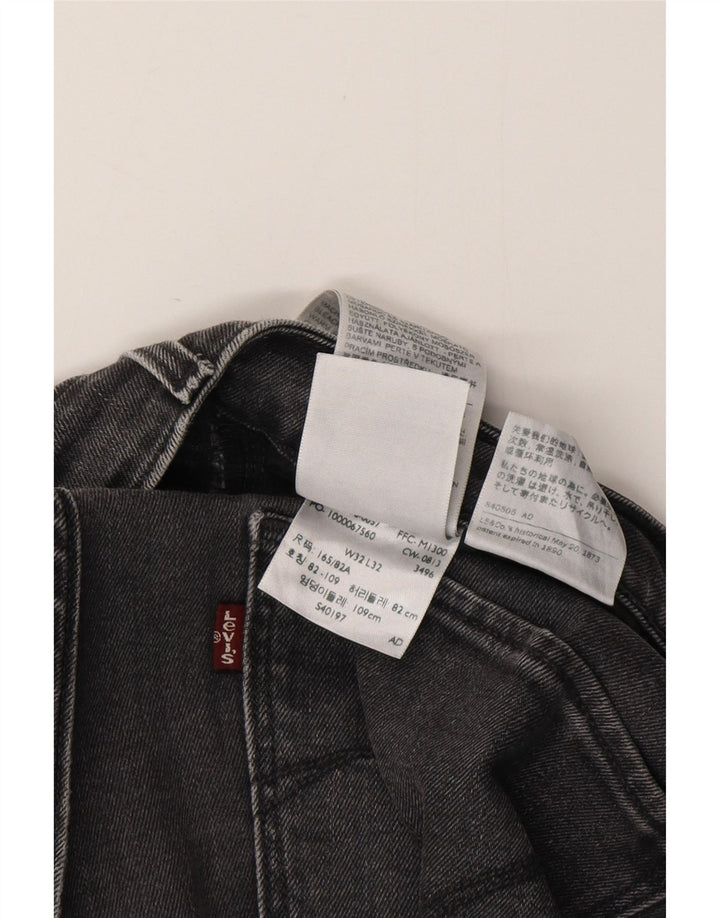 LEVI'S Γυναικείο Ψηλό Skinny Jeans W32 L32 Μαύρο βαμβακερό