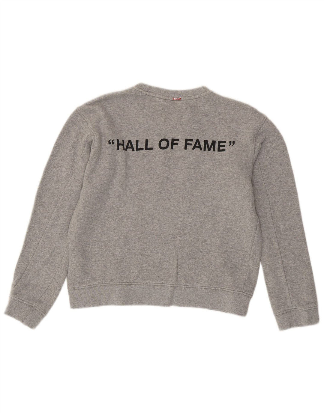 REPLAY Γυναικείο Γραφικό Φούτερ Paris Crop Jumper UK 10 Small Grey Cotton