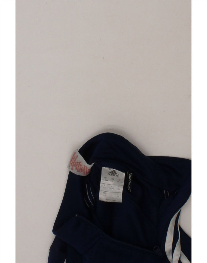 ADIDAS Boys Climacool Pullover Tracksuit Top 13-14 Years Navy Blue Vintage Adidas and Second-Hand Adidas from Messina Hembry 
