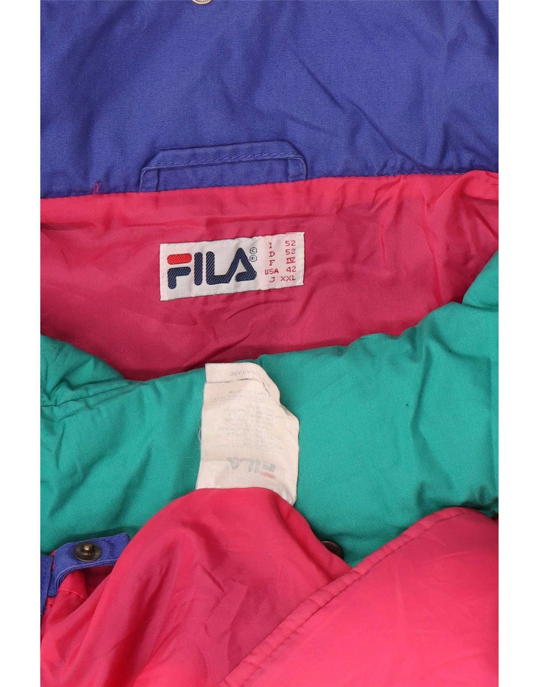 Fila Ανδρικό μπουφάν αντιανεμικό με κουκούλα IT 52 2XL μπλε πολυεστέρας