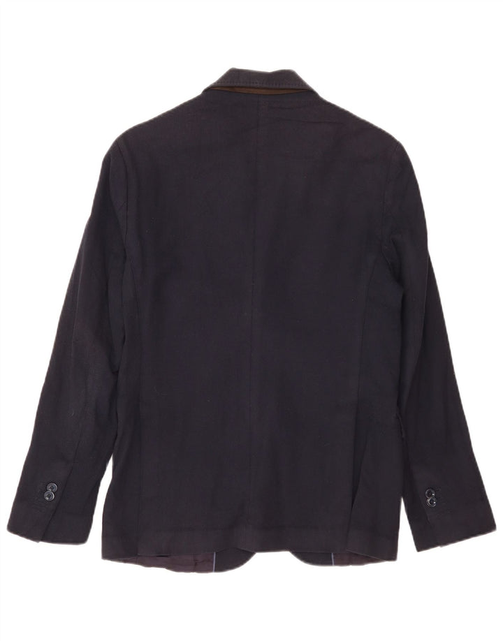 Massimo Dutti Ανδρικό σακάκι μπλέιζερ με 2 κουμπιά EU 46 Small Navy Blue Cotton