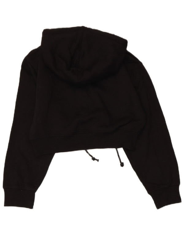 Γυναικεία κουκούλα με κουκούλα Crop ZARA UK 10 Small Black Polyester