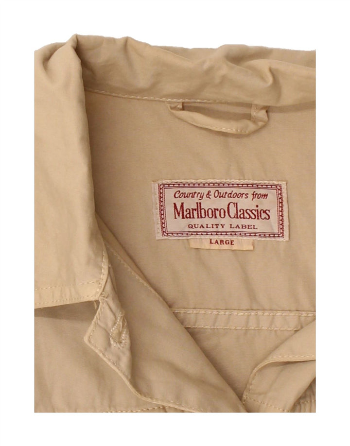 MARLBORO CLASSICS Womens Utility Jacket UK 14 Large Beige Vintage Marlboro Classics and Second-Hand Marlboro Classics from Messina Hembry 