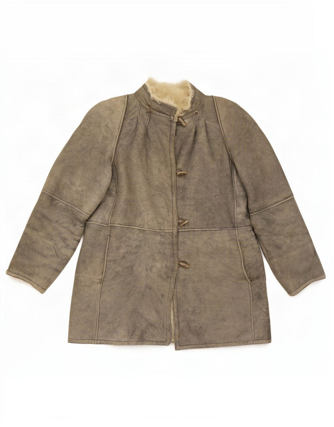 Vintage Γυναικείο Shearling Jacket IT 46 Large Grey