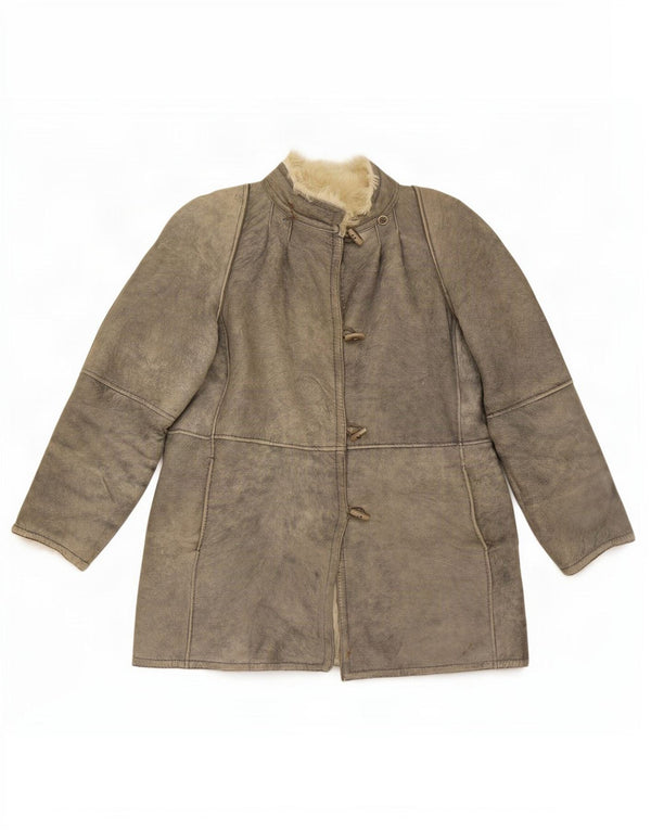 Vintage Γυναικείο Shearling Jacket IT 46 Large Grey
