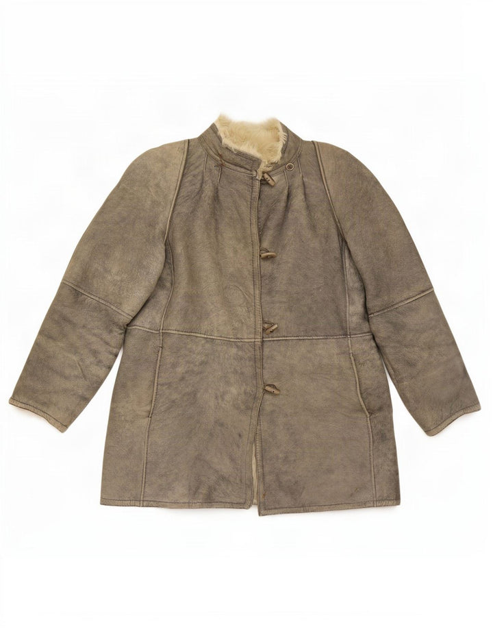 Vintage Γυναικείο Shearling Jacket IT 46 Large Grey