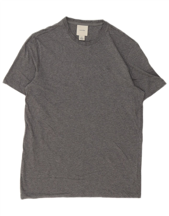 Calvin Klein Ανδρικό T-Shirt Top Μικρό Γκρι Βαμβακερό