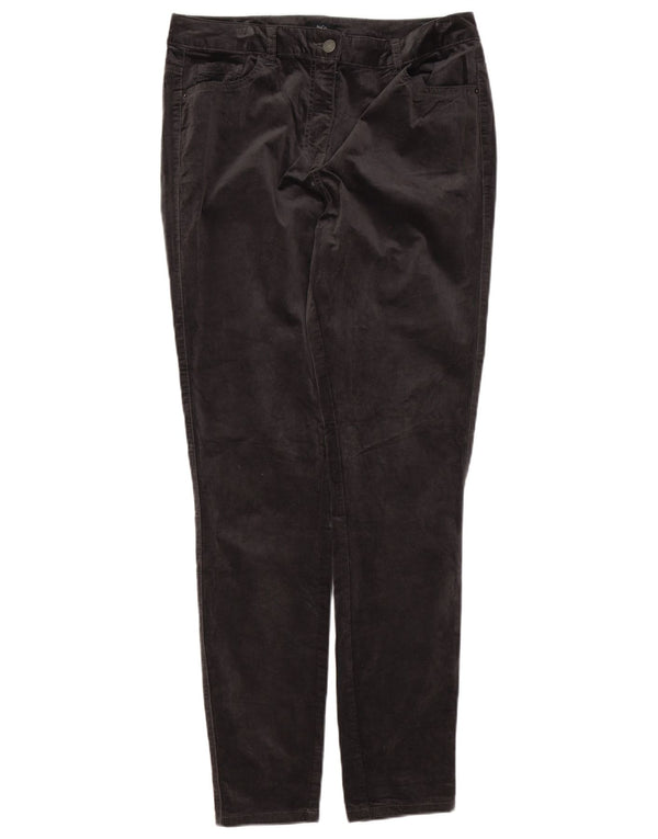 M&Co Γυναικείο Velvet Skinny Casual Παντελόνι UK 14 Μεγάλο W34 L32 Γκρι βαμβακερό