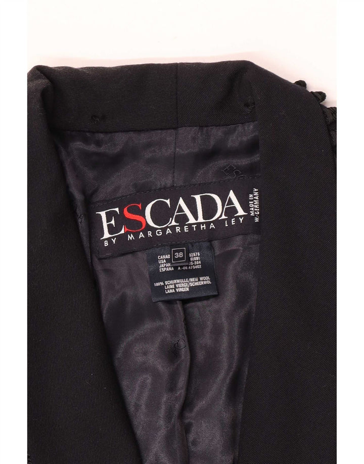 Escada Womens by Margaretha Ley Blazer Jacket EU 38 Medium Navy Blue