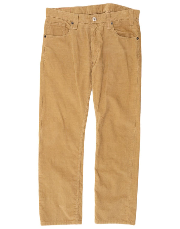 Levi's Mens 504 Straight Corduroy Παντελόνι W36 L32 Μπεζ βαμβακερό