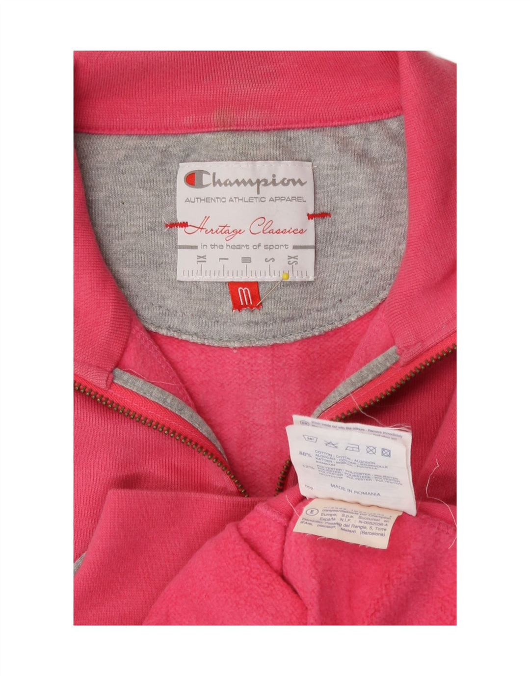 Champion Womens Heritage Classics αθλητική φόρμα Top Jacket UK 14 Medium Pink