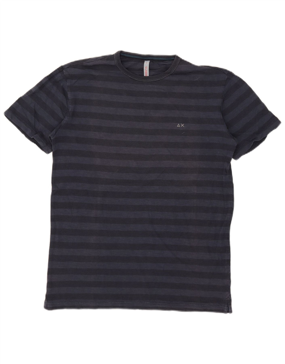 SUN68 Ανδρικό T-Shirt Top Βαμβακερό μεσαίο μπλε ναυτικό ριγέ