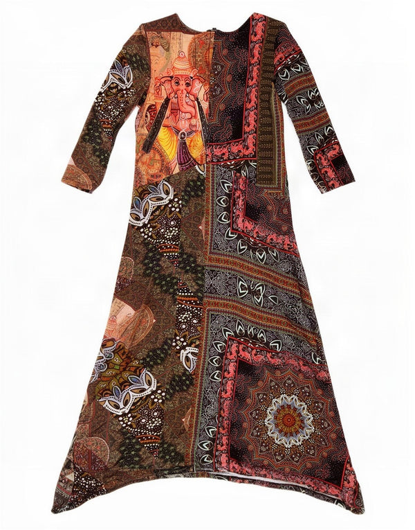 Desigual Γυναικείο Ασύμμετρο τουνίκ Φόρεμα UK 14 Μεγάλο πολύχρωμο Floral