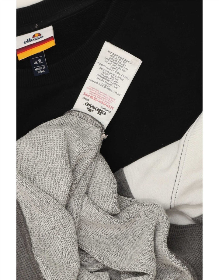 Ανδρικό φούτερ Ellesse Jumper XL Γκρι Colourblock Βαμβακερό