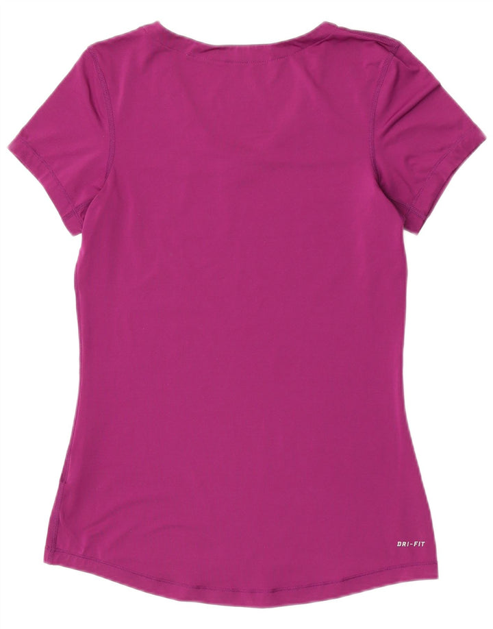 Γυναικείο T-Shirt Nike Dri Fit Top UK 12 Medium Purple Polyester