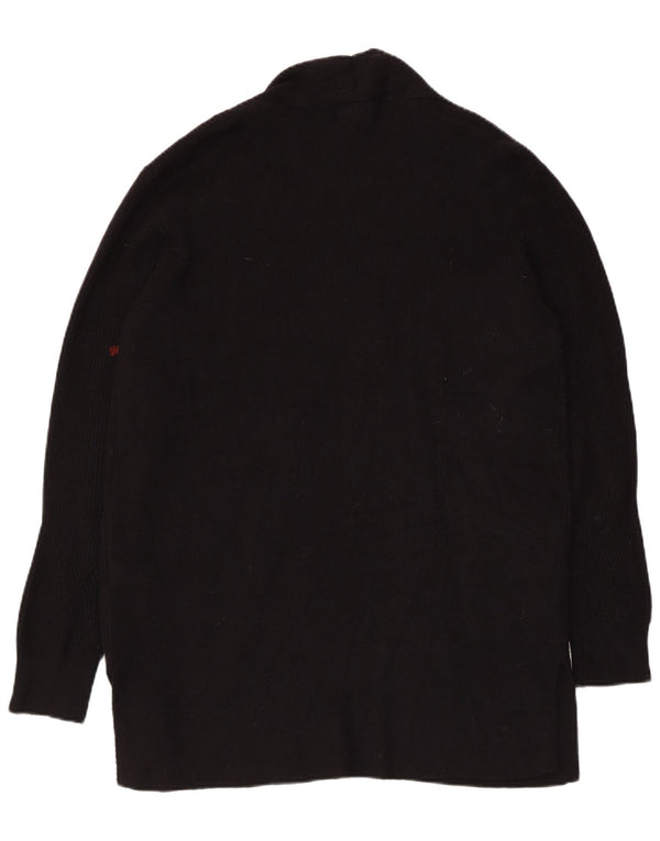 Marks & Spencer Γυναικείο Longline ανοιχτό πουλόβερ ζακέτα UK 14 Medium Black