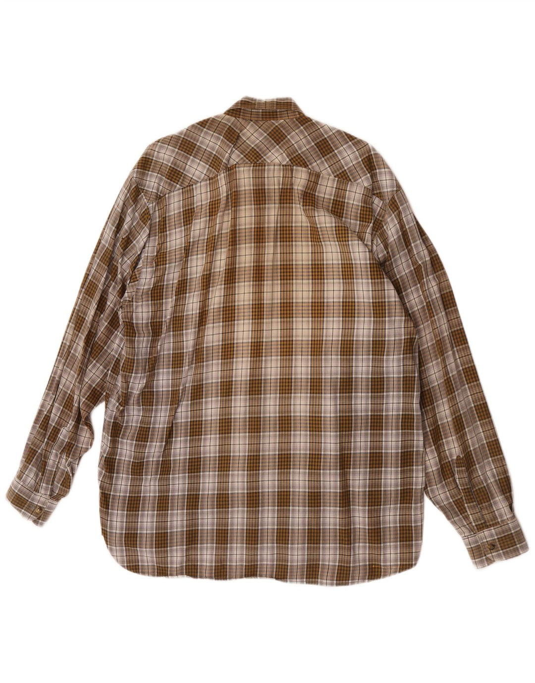 Ανδρικό φανελένιο πουκάμισο Wrangler XL καφέ καρό