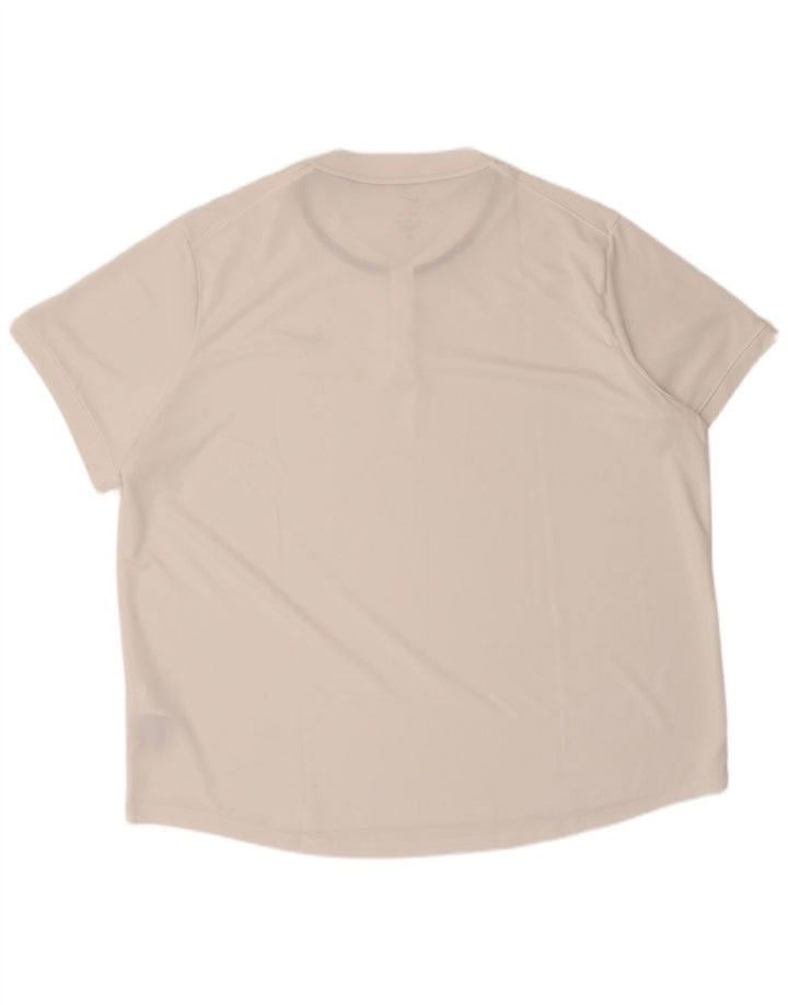 Ανδρικό T-shirt Nike Dri Fit Top 2XL λευκό πολυεστέρα