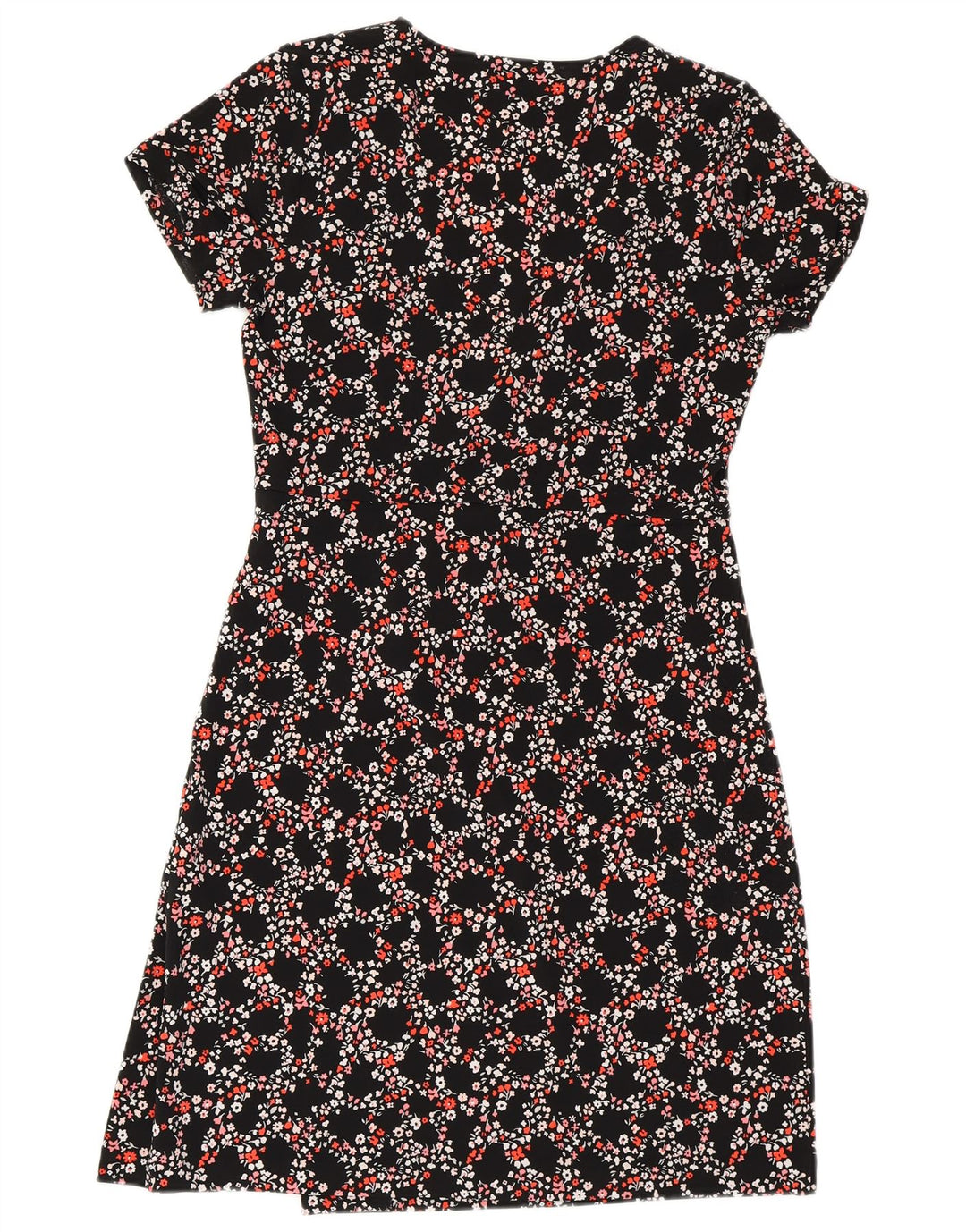 MICHAEL KORS Γυναικείο Wrap Dress UK 10 Small Black Floral Polyester