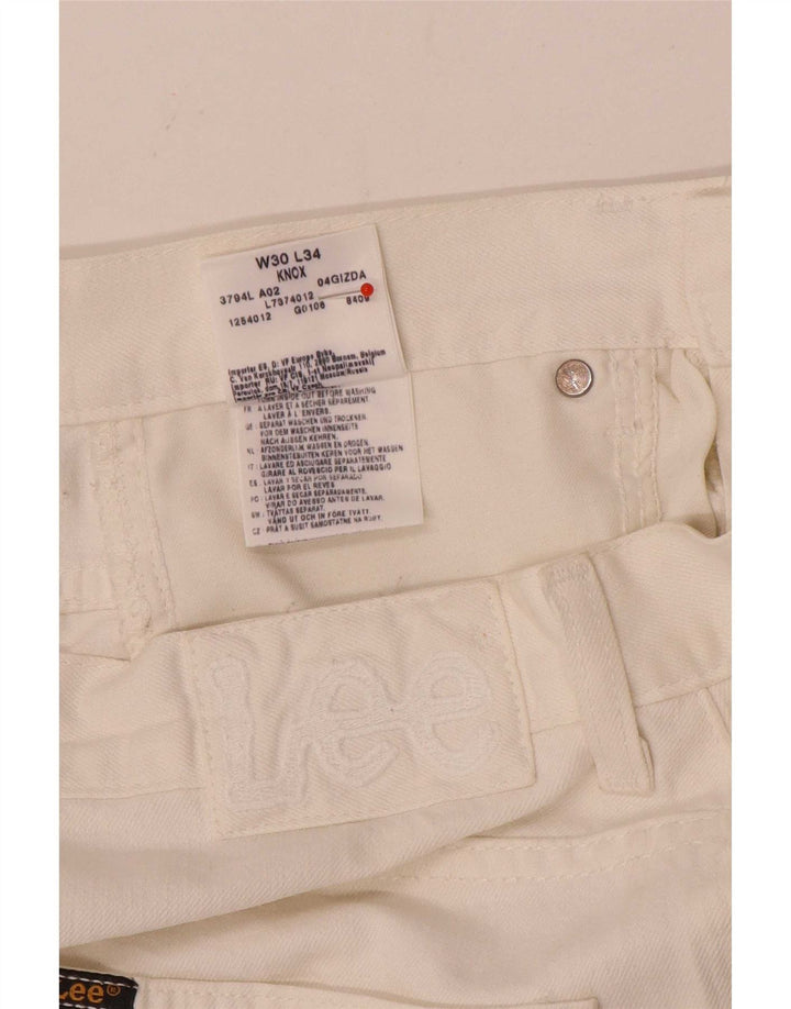 Lee Mens Knox Straight Jeans W30 L34 Λευκό βαμβακερό