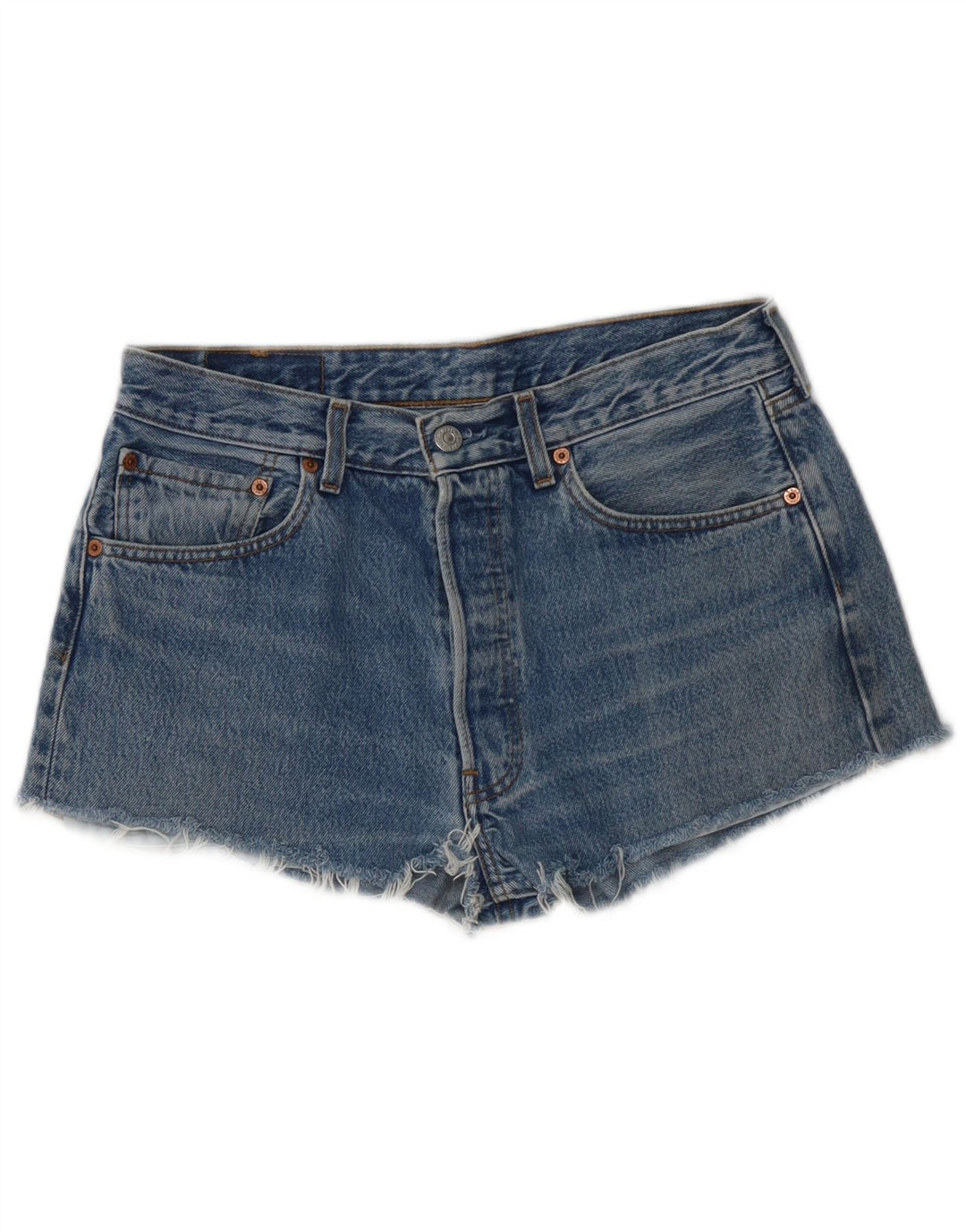 Levi's Womens 501 Denim Hot Παντελόνι W32 Μεγάλο Μπλε Βαμβακερό
