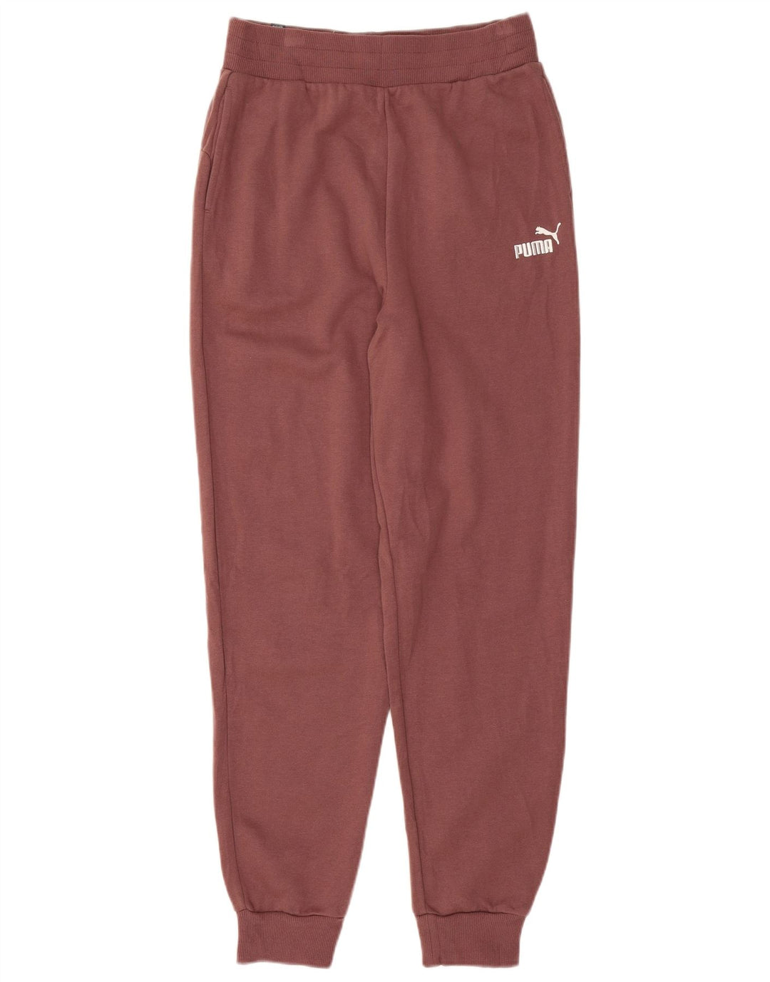 PUMA Womens Graphic Full Tracksuit UK 12 Medium Burgundy Cotton