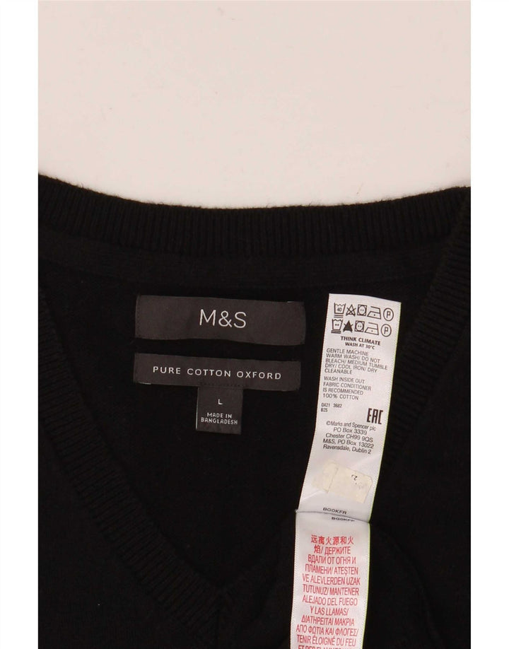 Marks & Spencer Ανδρικό γιλέκο Tank Top Large μαύρο βαμβακερό