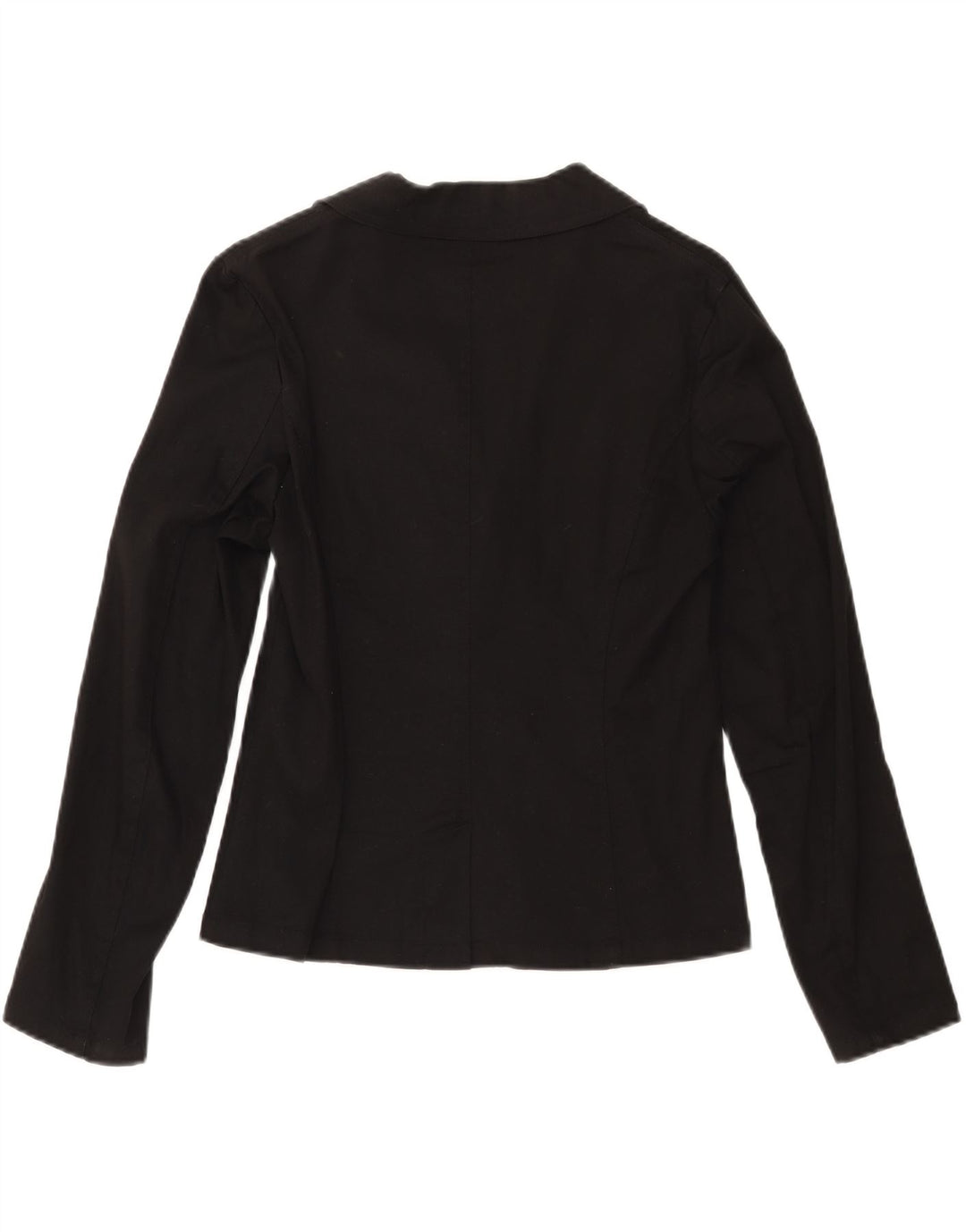 VINTAGE Womens 2 Button Blazer Jacket UK 8 Small Black Cotton Vintage Vintage and Second-Hand Vintage from Messina Hembry 
