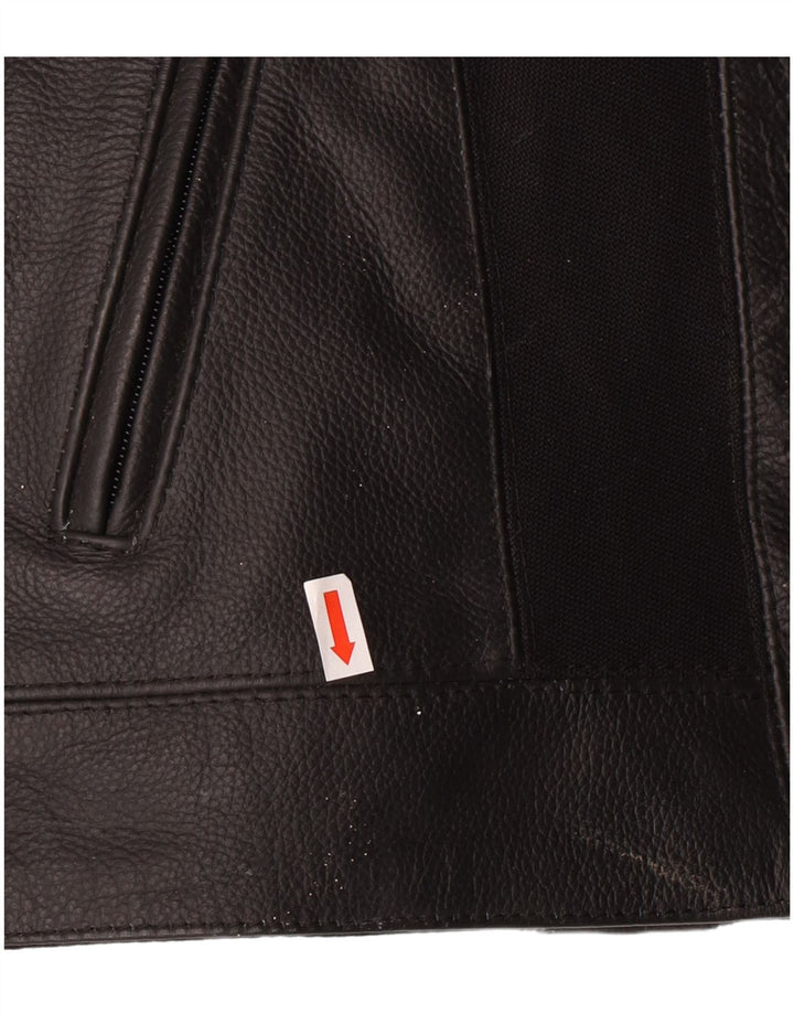LEWIS Γυναικείο Δερμάτινο Μπουφάν Biker UK 18 XL Μαύρο Δερμάτινο