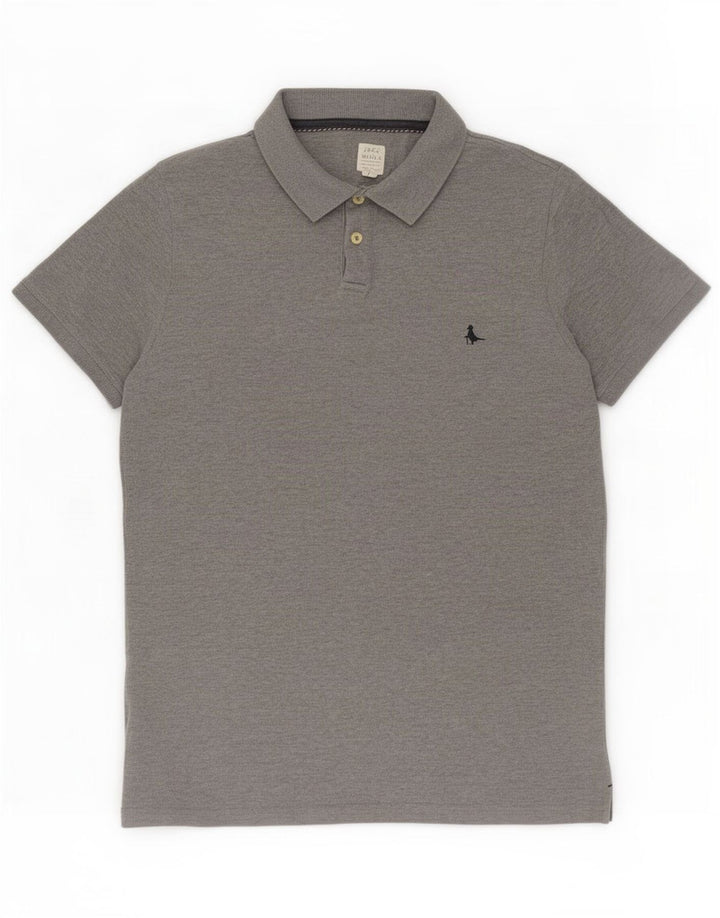 Jack Wills Ανδρικό πουκάμισο polo Medium Grey Cotton