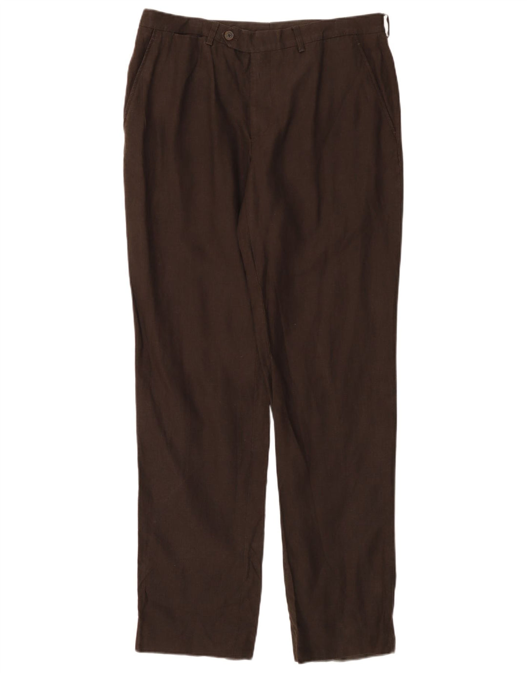 MASSIMO DUTTI Γυναικείο ίσιο παντελόνι Chino EU 44 μεγάλο W34 L30 καφέ