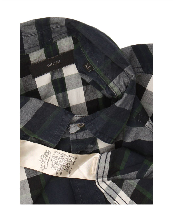Ανδρικό πουκάμισο DIESEL XL Navy Blue Check Cotton