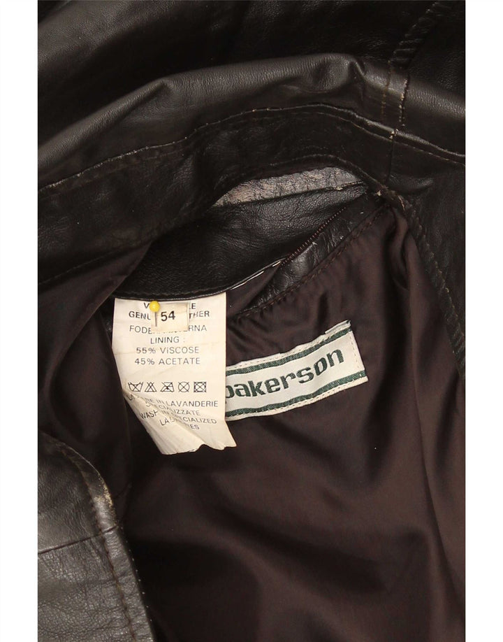 Vintage Ανδρικό Δερμάτινο Μπουφάν IT 54 2XL Καφέ