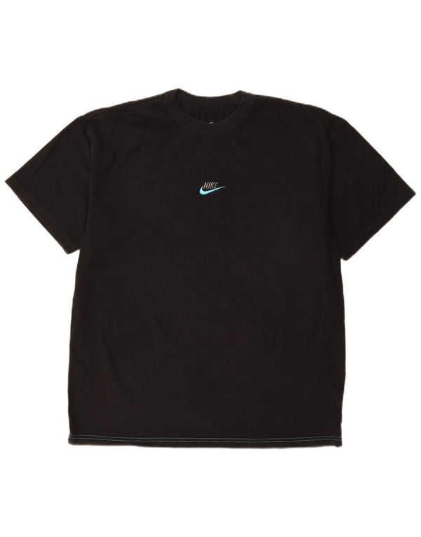 Ανδρικό μπλουζάκι Nike, μεσαίο μαύρο βαμβακερό