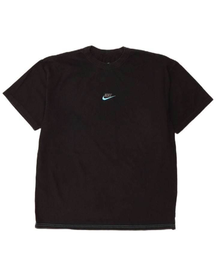 Ανδρικό μπλουζάκι Nike, μεσαίο μαύρο βαμβακερό