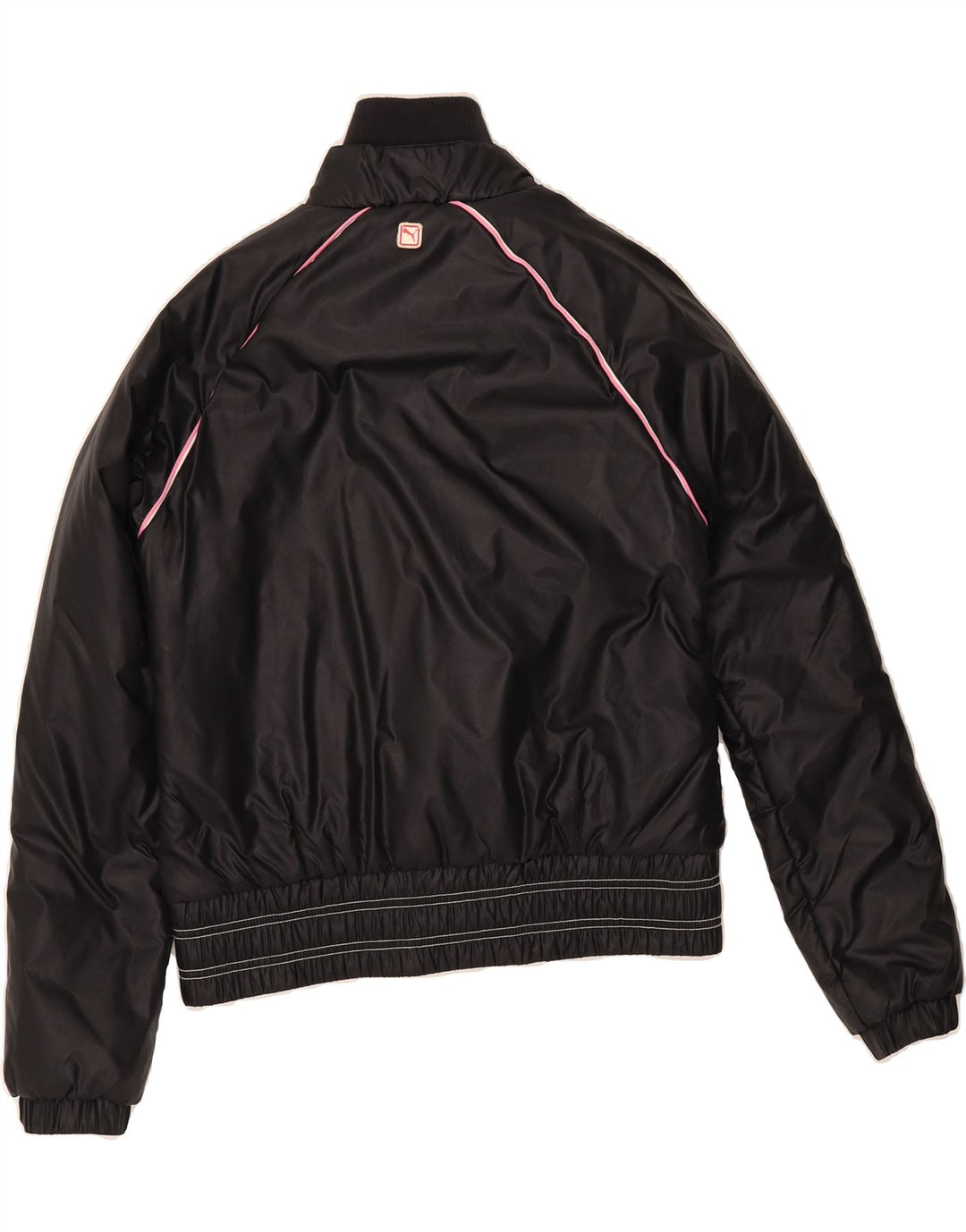 PUMA Womens Bomber Jacket UK 12 Medium Black Nylon Vintage Puma and Second-Hand Puma from Messina Hembry 