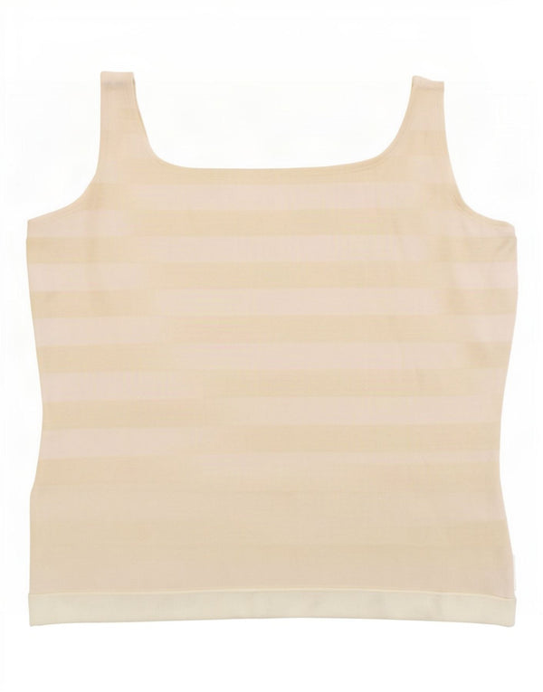 Marina Yachting Womens Crop Cami Top UK 18 XL Yellow ριγέ