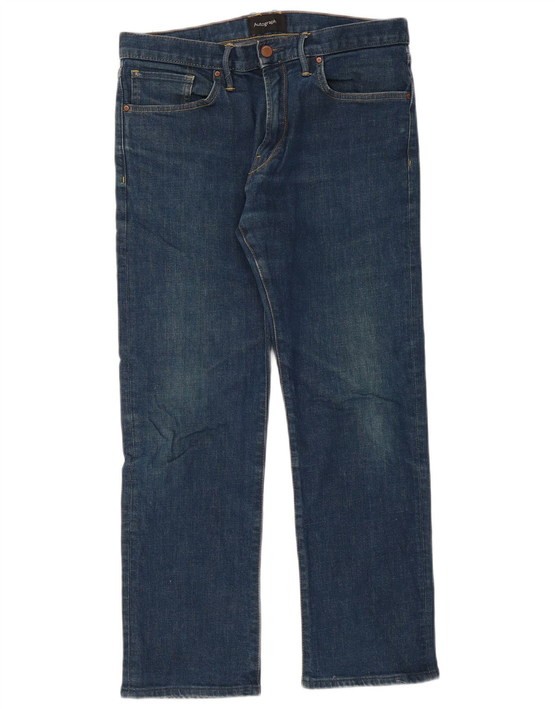 Marks & Spencer Ανδρικό Αυτόγραφο Straight Jeans W32 L29 Μπλε βαμβακερό