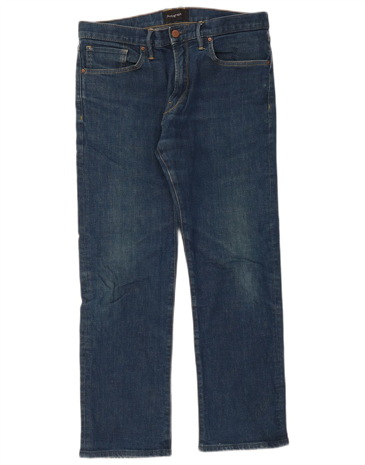 Marks & Spencer Ανδρικό Αυτόγραφο Straight Jeans W32 L29 Μπλε βαμβακερό