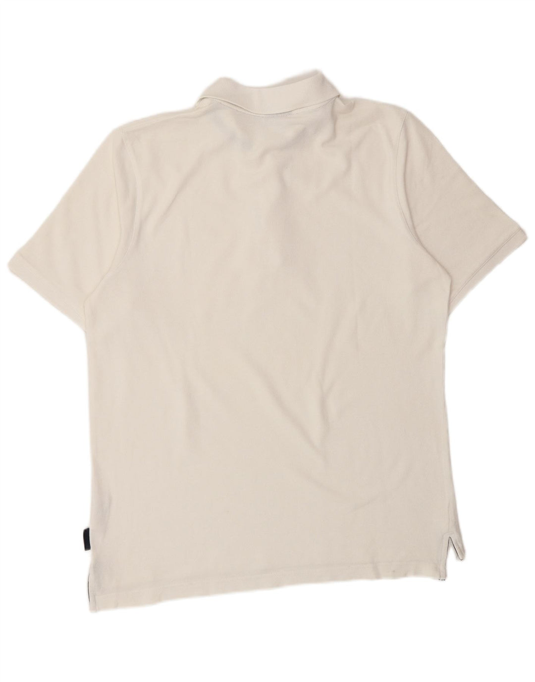 CHAMPION Mens Polo Shirt Medium White Cotton