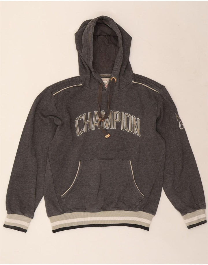 CHAMPION Γυναικεία γραφικά κουκούλα UK 16 Large Grey Cotton