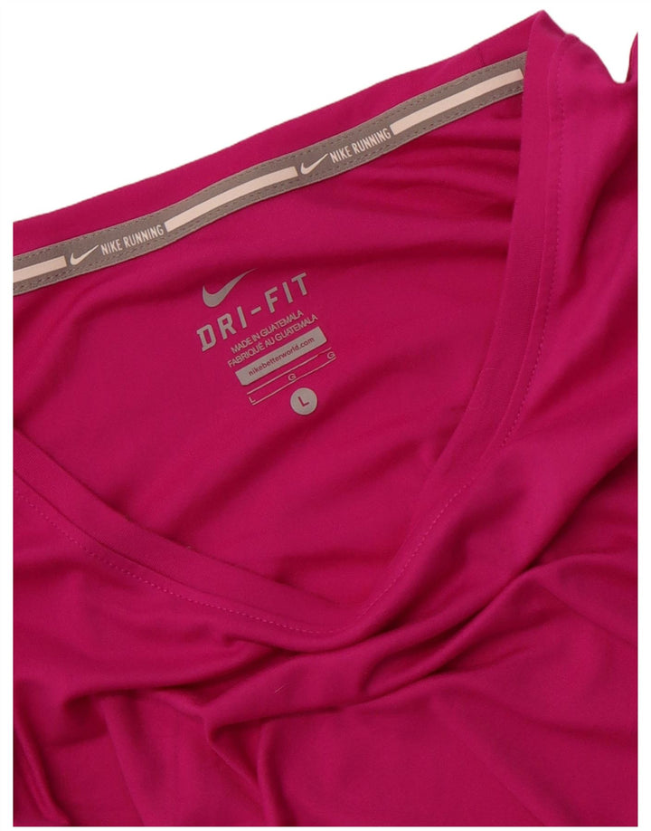 Γυναικείο T-shirt Nike Dri Fit Top UK 14 Large Pink