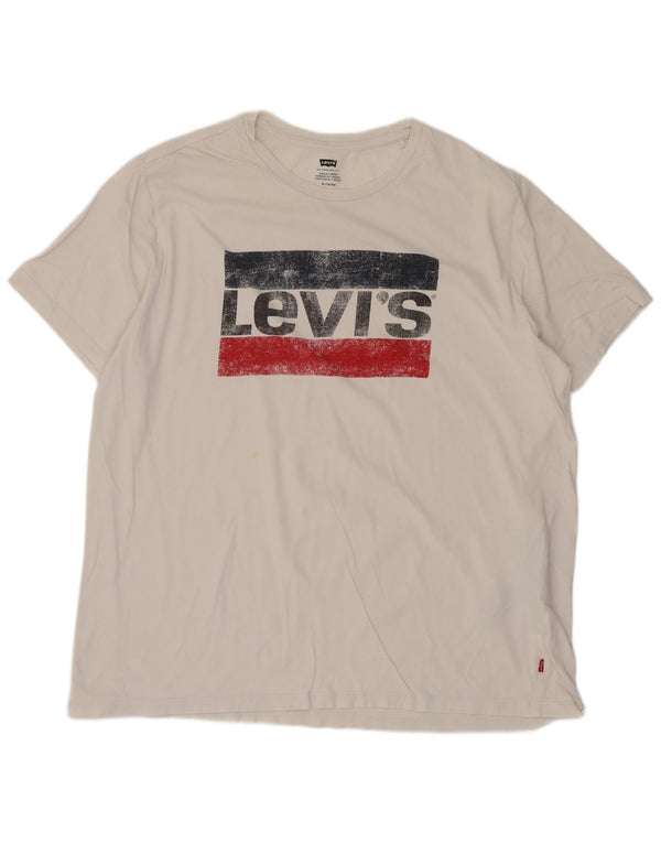 Ανδρικό γραφικό T-Shirt Levi's Top XL Λευκό βαμβακερό